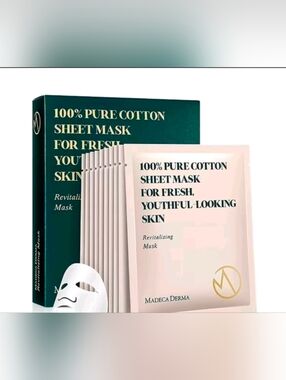 100% Pure Cotton Revitalizing Sheet Mask — Pink